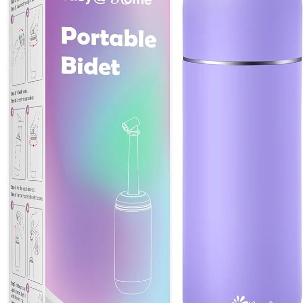 Easy@Home Portable Peri Bottle for Postpartum & Perineal Care: Handheld Bidet Perfect for Personal Hygiene Cleaning & Travel Friendly | 380ml Leakproof & Convenient Design | BPA-Free | EPB-01 Purple