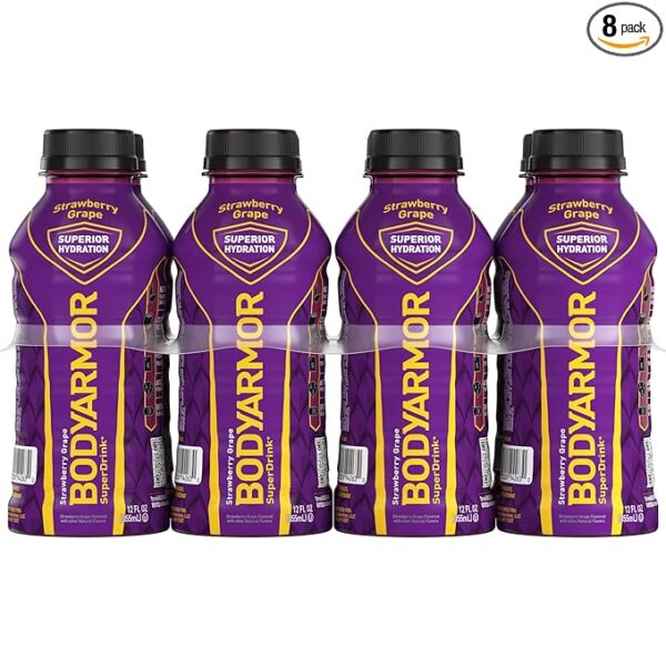 BODYARMOR Sports Drink, Mamba Forever, Strawberry Grape 12 Fl Oz, 8pk
